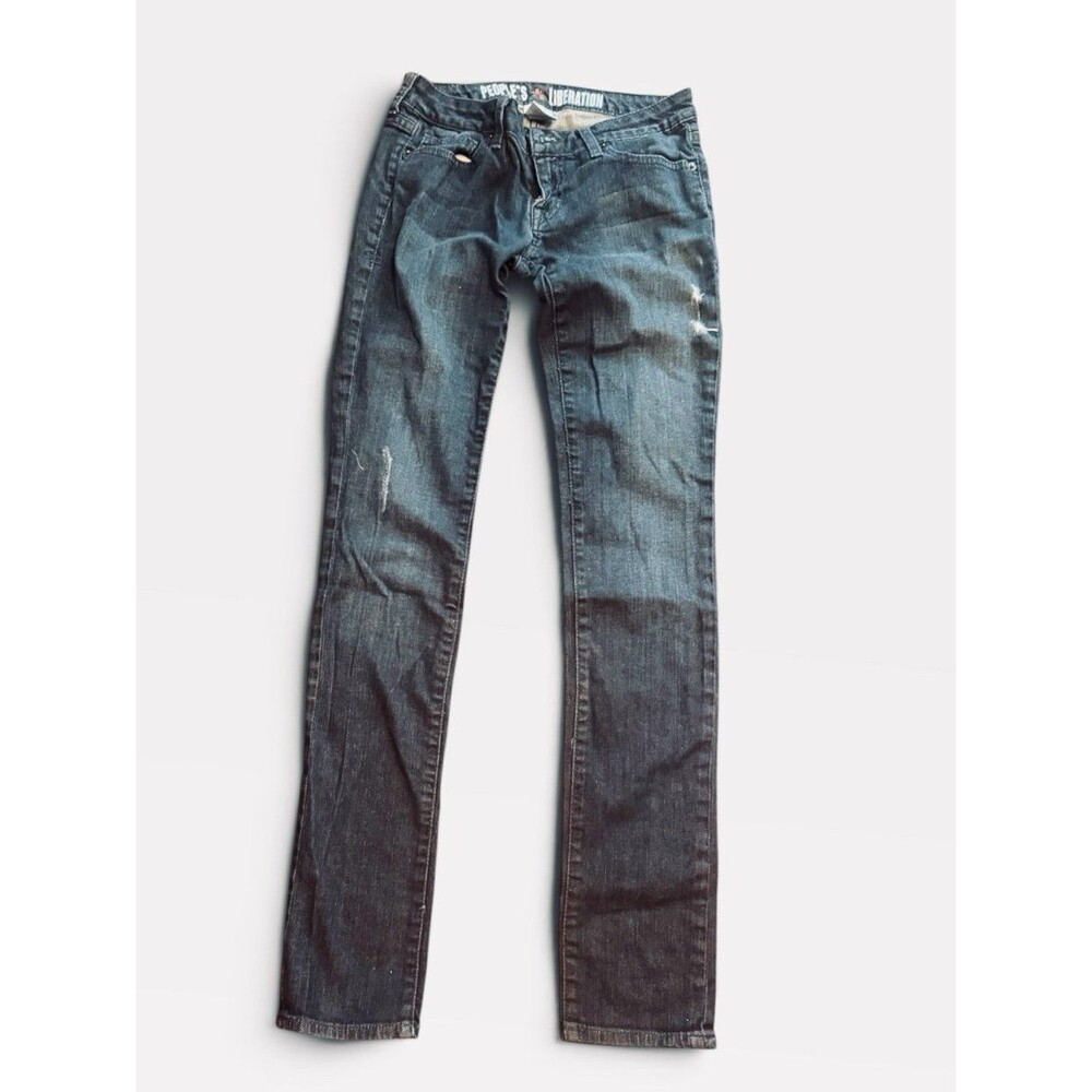 Vintage, low rise, peoples liberation, star pocket jeans 25